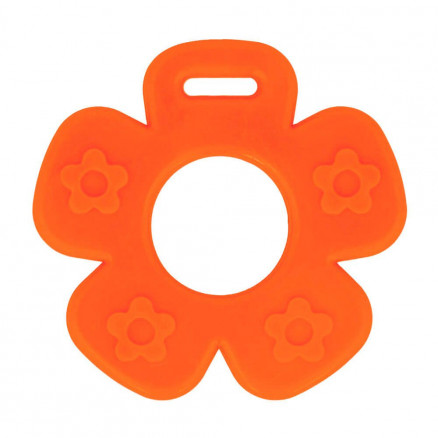 OPRY Beißring Blume Orange Ø65mm - 1 Stk von OPRY