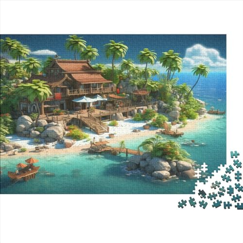 Berghütten Puzzle 1000 Teile Schauplatz Erwachsene Familie Challenging Games Moderne Wohnkultur Lernspiel Geburtstag Stress Relief Toy 1000pcs (75x50cm) von OPSREY