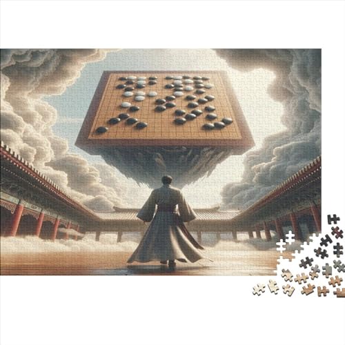 Chinesisches Schachbrett 1000 Teile Backgammon Erwachsene Puzzles Geburtstag Familie Challenging Games Educational Game Wohnkultur Stress Relief 1000pcs (75x50cm) von OPSREY