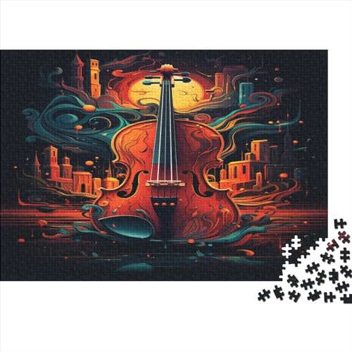 Geige Erwachsene 1000 Teile Musik Puzzle Family Challenging Spiele Home Decor Geburtstag EduKatzeional Spiele Stress Relief 1000pcs (75x50cm) von OPSREY