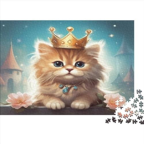 Katze Puzzle 1000 Teile Eisenr Für Erwachsene Lernspiel Familie Challenging Games Geburtstag Home Decor Stress Relief Toy 1000pcs (75x50cm) von OPSREY