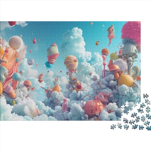 Märchenland Puzzle 1000 Teile Bunte Heißluftballons Für Erwachsene Lernspiel Geburtstag Home Decor Family Challenging Spiele Stress Relief 1000pcs (75x50cm) von OPSREY