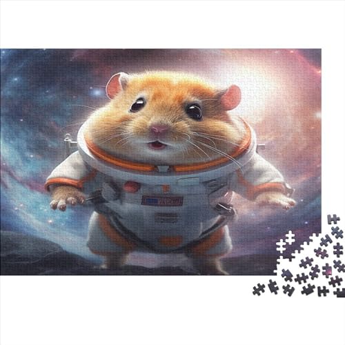 Niedlicher Hamster 1000 Teile Astronaut Puzzles Erwachsene Lernspiel Wohnkultur Geburtstag Geschicklichkeitsspiel Für Die Ganze Familie Stress Relief 300pcs (40x28cm) von OPSREY