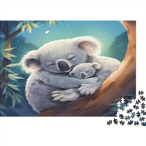 Niedlicher Koala 1000 Teile Tier Puzzles Erwachsene Lernspiel Wohnkultur Geburtstag Geschicklichkeitsspiel Für Die Ganze Familie Stress Relief 300pcs (40x28cm) von OPSREY