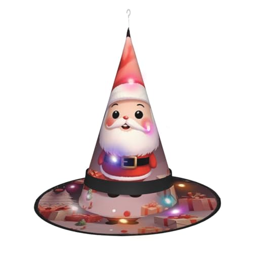 OPSREY Niedlicher Weihnachtsfeiertagsdruck Halloween Hexenhut Hängende Spitze Hut Kappe Kostüm Zubehör Für Cosplay Frauen von OPSREY