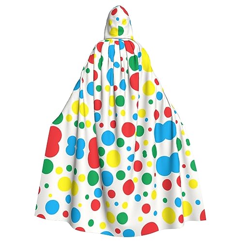 OPSREY Twister Poncho mit Kapuze für Erwachsene, mit Punkten, Party-Dekoration, Poncho von OPSREY