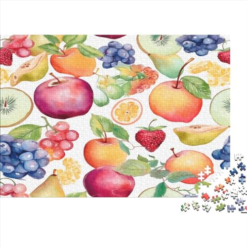 Obst-Muster Puzzles 1000 Teile Früchte Erwachsene Wohnkultur Geschicklichkeitsspiel Für Die Ganze Familie Lernspiel Geburtstag Stress Relief 1000pcs (75x50cm) von OPSREY