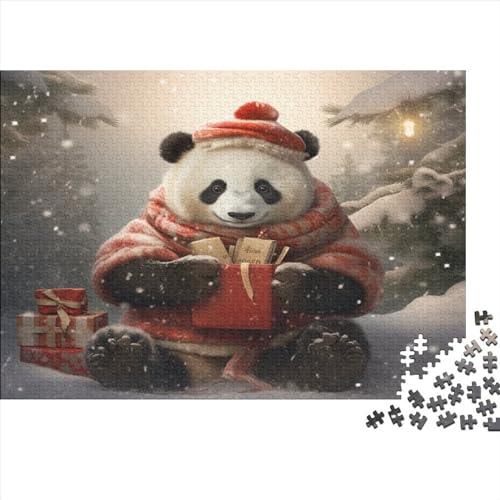 Panda 1000 Teile Tier Für Erwachsene Puzzles Lernspiel Geburtstag Home Decor Familie Challenging Games Stress Relief 1000pcs (75x50cm) von OPSREY