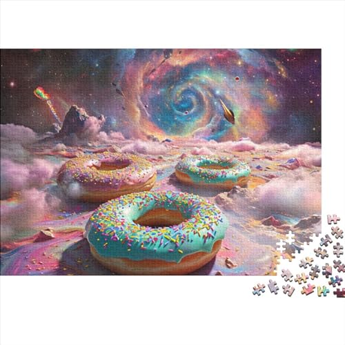 Weltraum-Donut 1000 Teile Kosmos Puzzle Erwachsene Geschicklichkeitsspiel Für Die Ganze Familie Lernspiel Home Decor Geburtstag Stress Relief 1000pcs (75x50cm) von OPSREY