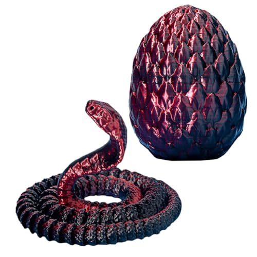 3D Gedrucktes Schlangenei Rot&Schwarz Schlangenei 3D Druck Schlange,Schlange Fidget Toy Rotierendes Design Schlangenei,Schlangenstatue Dekoration Schlange Spielzeug fürErwachsene Kinder Geschenke 3D Gedrucktes Schlangenei Rot&Schwarz Schlangenei 3D Druck Schlange,Schlange Fidget Toy Rotierendes Design Schlangenei,Schlangenstatue Dekoration Schlange Spielzeug fürErwachsene Kinder Geschenke von OPVXZAD