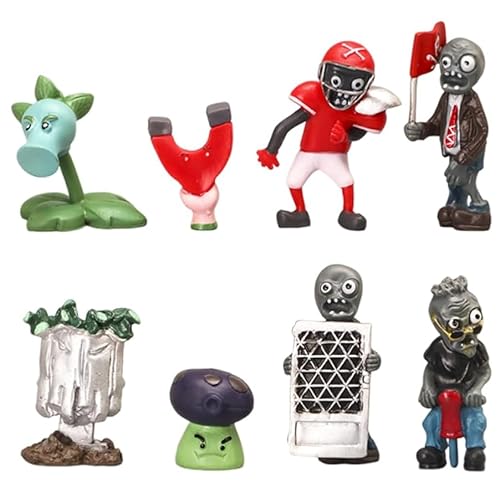 8PCS Zombie Cake Topper, Zombie Action Figures Plants Zombies Cake Toppers Auto-Ornament Geburtstags Party für Baby Shower Party Dekoration Figuren Party Kuchen Dekoration Lieferungen von OPVXZAD
