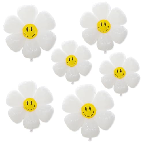 Daisy Ballons Weiße Blumen Aluminium Ballon, Daisy Folie Ballons, Party-Zubehör, Schöne Blumen Party für Frauen Kinder, Geburtstag, Hochzeit oder Baby Dusche Dekorationen, Garten Balloon Dekor Daisy Ballons Weiße Blumen Aluminium Ballon, Daisy Folie Ballons, Party-Zubehör, Schöne Blumen Party für Frauen Kinder, Geburtstag, Hochzeit oder Baby Dusche Dekorationen, Garten Balloon Dekor von OPVXZAD