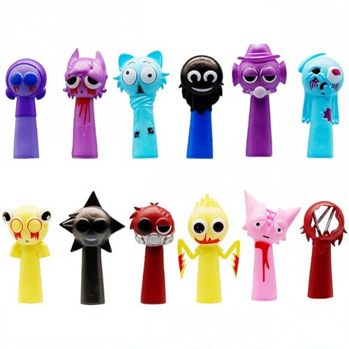 OPVXZAD 12 Stück Sprunky Figurine Rhythmus-Spiel Miniaturspielzeu Sprunkey Beats Modellfigur für Spielefans lustiges Spielzeug für Spielefans Kinder von OPVXZAD