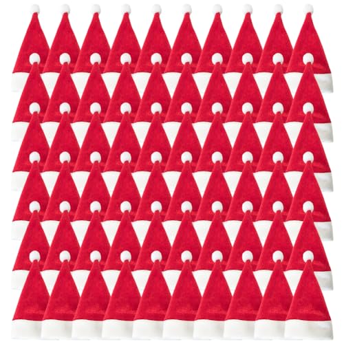 OPVXZAD 50 Stücke Rote Mini Weihnachtsmütze,Weihnachtslutscher Hut,Klassische Weihnachtsmütze aus Rotem Filz,Weihnachtsdekor,fÜr Weihnachten Weinflasche Abdeckung,Weihnachtsbaum,Diy Tischdekoration OPVXZAD 50 Stücke Rote Mini Weihnachtsmütze,Weihnachtslutscher Hut,Klassische Weihnachtsmütze aus Rotem Filz,Weihnachtsdekor,fÜr Weihnachten Weinflasche Abdeckung,Weihnachtsbaum,Diy Tischdekoration von OPVXZAD