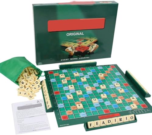 OPVXZAD Lern Wortspiel für Kinder Buchstabenspiel, Alphabet-Lernspiel & Wortlegespiel mit 100 Buchstabensteinen, inkl Spielbrett 4 Buchstabenhalter & Tragetasche pädagogisches Lernspiel OPVXZAD Lern Wortspiel für Kinder Buchstabenspiel, Alphabet-Lernspiel & Wortlegespiel mit 100 Buchstabensteinen, inkl Spielbrett 4 Buchstabenhalter & Tragetasche pädagogisches Lernspiel von OPVXZAD