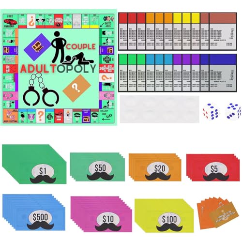 OPVXZAD Pärchenspiele für Verabredungen Couple Adult Opoly Board Game Lustige Brettspiele für Erwachsene Und Paare Dating-Spiele für Paare,Brettspiel Brettspielabend für Paare Adult Couple Game Night OPVXZAD Pärchenspiele für Verabredungen Couple Adult Opoly Board Game Lustige Brettspiele für Erwachsene Und Paare Dating-Spiele für Paare,Brettspiel Brettspielabend für Paare Adult Couple Game Night von OPVXZAD