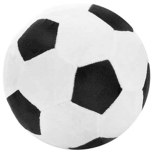 OPVXZAD Plüsch Fußball Spielzeug,25cm Fußball Plüschtier Spielzeug,3D Fußball Plüsch Smiley Fußball für Heimdekoration,für Kinderzimmer Dekoration Fußball Liebhaber von OPVXZAD