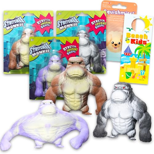 Orb Stretchee Monkee Squishy Toy Variety Pack - Bundle mit 3 Super Stretchy Monkey Soft Squishy Stress Relief Toys Plus Stickers, More | Monkey Squishy Figure Orb Stretchee Monkee Squishy Toy Variety Pack - Bundle mit 3 Super Stretchy Monkey Soft Squishy Stress Relief Toys Plus Stickers, More | Monkey Squishy Figure von ORB