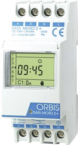 ORBIS Zeitschalttechnik DATA MICRO-2 + 230V Hutschienen-Zeitschaltuhr digital 250 V/AC von ORBIS Zeitschalttechnik