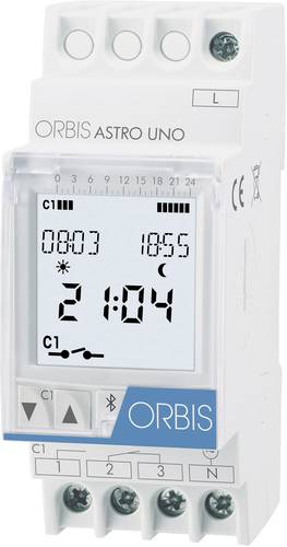 ORBIS Zeitschalttechnik Zeitschaltuhr für Hutschiene Betriebsspannung: 230 V/AC ASTRO UNO 1 Wechsle von ORBIS Zeitschalttechnik