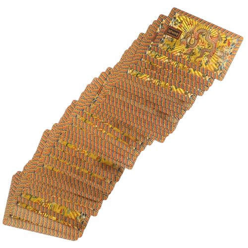 ORFOFE 1 Packung Goldene Spielkarten wasserdichte Pokerkarten aus Hochwertigem für Familien und Partykarten Spiele mit Druck und Feiner Verarbeitung für Unvergessliche Spieleabende von ORFOFE