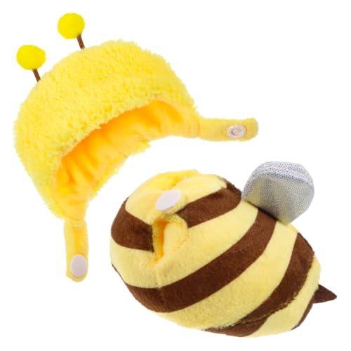 ORFOFE 1 Satz Bienen-Babykleidung Puppen-Hummelkostüm Bienen-Babyspielzeug Cosplay verschleißfeste Puppenversorgung wiederverwendbares Puppenkleid Baumwolle Hut schmücken Zubehör Stoff von ORFOFE