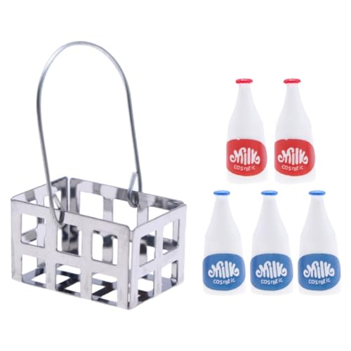 ORFOFE 1 Satz Miniatur Milchflaschen für Puppenhaus Dekorative Mini Flaschen Korb für Kreative Miniatur Szenen Hochwertige Verarbeitung Lebendige Farben für Sammler Verschönerung Ihres ORFOFE 1 Satz Miniatur Milchflaschen für Puppenhaus Dekorative Mini Flaschen Korb für Kreative Miniatur Szenen Hochwertige Verarbeitung Lebendige Farben für Sammler Verschönerung Ihres von ORFOFE