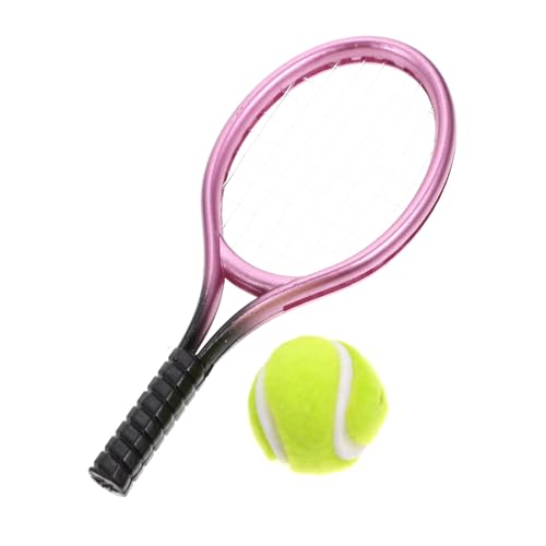 ORFOFE 1 Set Puppenhaus Tennisschläger Mini Zubehör Mini Zubehör Miniatur Tennisschläger Modell Mini Heimwerkerbedarf Kind Mini Tennis Spielzeug Mini von ORFOFE