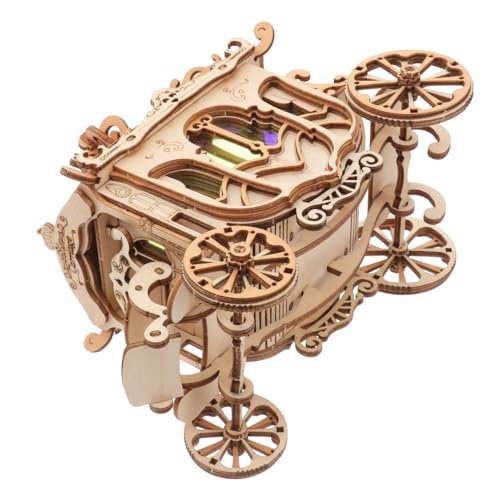 ORFOFE 1 Stück Klassisches Automodell Miniaturauto Kindergeschenk Automodell Selber Bauen Rätsel Zur Kindererziehung Cartoon-3d-rätsel Rätsel DIY-Auto Hölzern Khaki von ORFOFE