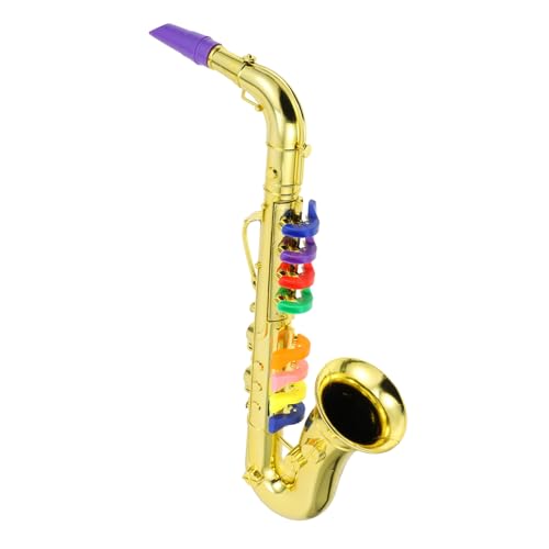 ORFOFE 1 x Saxophon-Modell, Kleinkind-Spielset, Musikinstrument-Modell, Altsaxophon, Spielzeug, Saxophon für Kleinkinder, Musikinstrumente, Kinder, Mini-Galvanik-Windinstrument von ORFOFE