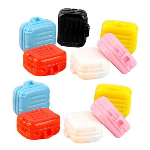 ORFOFE 10 Stück Maßstab Puppenhaus Zubehör Realistische Miniatur Koffer für Puppenhaus Szene ORFOFE 10 Stück Maßstab Puppenhaus Zubehör Realistische Miniatur Koffer für Puppenhaus Szene von ORFOFE