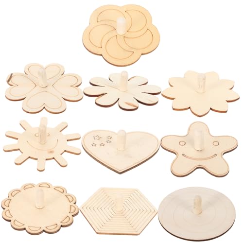ORFOFE 10 Stück Teiliges DIY Holz Verschiedene Formen Unbehandelte Holzgyros für Robustes Material Bemalbar Fördert Kreativität und Feinmotorik für Basteln und Geschenkideen ORFOFE 10 Stück Teiliges DIY Holz Verschiedene Formen Unbehandelte Holzgyros für Robustes Material Bemalbar Fördert Kreativität und Feinmotorik für Basteln und Geschenkideen von ORFOFE
