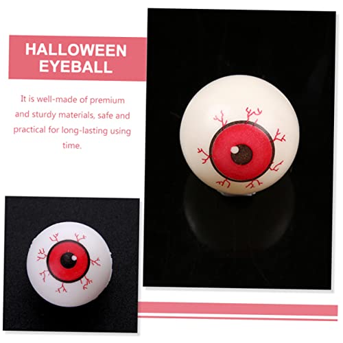 ORFOFE 10 Stück Teiliges Halloween Deko mit Roten Blutigen Fake Eyeballs Realistische Horror Props mit Feinen Adern Gruselige Partyfüllungen für Schaurige Drinnen und Draußen von ORFOFE
