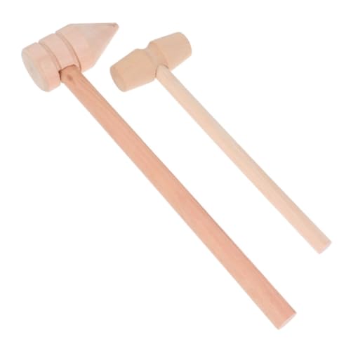 ORFOFE 10 Stück Teiliges Mini Holzspielzeug Hämmer Leicht und Tragbar Sicher Poliert Praktisches Pädagogisches Werkzeug für Jungen und Mädchen für Kreatives und Motorikförderung von ORFOFE