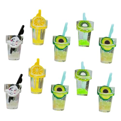 ORFOFE 10 Stück Teiliges Miniatur Getränke Modelle Puppenhaus Zubehör Kunststoff Simulation Bunte Mini Fläschchen Dekoration für Kühlschrank ORFOFE 10 Stück Teiliges Miniatur Getränke Modelle Puppenhaus Zubehör Kunststoff Simulation Bunte Mini Fläschchen Dekoration für Kühlschrank von ORFOFE