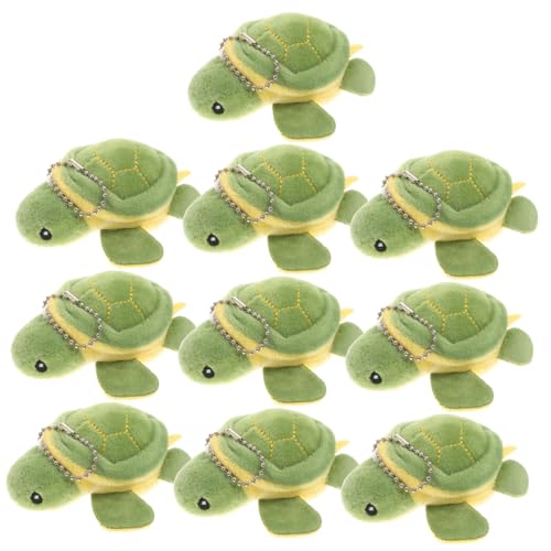 ORFOFE 10 Stück Teiliges Plüschschildkröte Schlüsselanhänger Niedlicher Mini Kuscheltier Anhänger Tasche Rucksack Dekoration von ORFOFE
