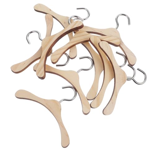 ORFOFE 10 Stück Teiliges Puppenkleiderbügel aus Holz Miniatur-holzbügel für Puppenhaus Praktisches Zubehör zur Puppenkleidung Robust und Platzsparend zum Organisieren von ORFOFE 10 Stück Teiliges Puppenkleiderbügel aus Holz Miniatur-holzbügel für Puppenhaus Praktisches Zubehör zur Puppenkleidung Robust und Platzsparend zum Organisieren von von ORFOFE