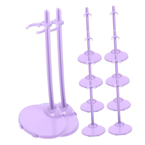 ORFOFE 10 Stück Teiliges Puppenständer Stabile Puppenhalter aus Kunststoff Praktisches Display Gestell für Puppenaufbewahrung und Dekoration Leicht zu Montieren für Kinderzimmer Desktop von ORFOFE