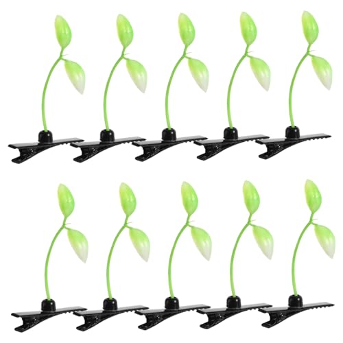 ORFOFE 10 Stück Teiliges Süße Gras Haarclips mit Sprout Design Langlebige PE Haarnadeln für Frauen und Mädchen Einfach zu Verwenden Attraktive Haarschmuck Accessoires für Party und Alltag von ORFOFE