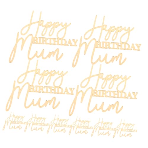 ORFOFE 10 Stück geburtstagstorte dekoration Muttertages Tischdekorationen Alles Gute zum Geburtstag Partyzubehör alles gute zum geburtstag dekorationen Acryl Golden von ORFOFE