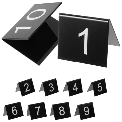 ORFOFE 10 Teiliges Acryl Dreieck Nummernschild Robuste Beweismarker Nummerierung Praktische Tisch Tatortmarkierungen für Themenpartys und Spiele von ORFOFE