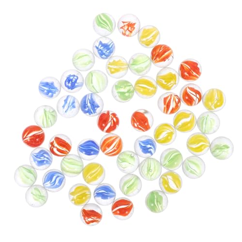 ORFOFE 100 Stück Bunte Glasmurmeln aus Robustem Glas Vielseitig für Bastelprojekte Dekoration von Schmetterlingsfutterspendern Spiel und Aquarium Geeignet Leuchtende Farben Langlebig und von ORFOFE