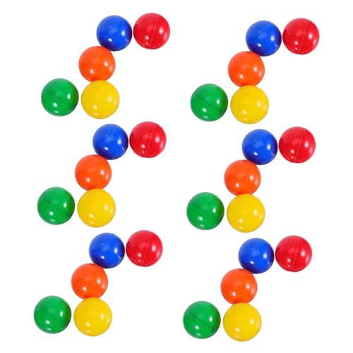 ORFOFE 100 Stück Bunte Kunststoff Lotteriekugeln zum Öffnen Wiederverwendbar Robust und Bruchsicher für Partyspiele Tombola Gewinnziehung und Unterhaltungsspiele von ORFOFE