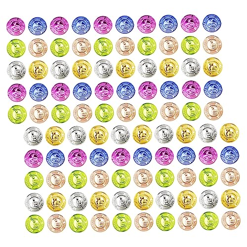 ORFOFE 100 Stück Bunte Plastikmünzen Spielgeld Münzspielzeug für Piratenparty Schatzsuche Partyzubehör Leichte Kunststoffmünzen für Dekoration und Spiel ORFOFE 100 Stück Bunte Plastikmünzen Spielgeld Münzspielzeug für Piratenparty Schatzsuche Partyzubehör Leichte Kunststoffmünzen für Dekoration und Spiel von ORFOFE