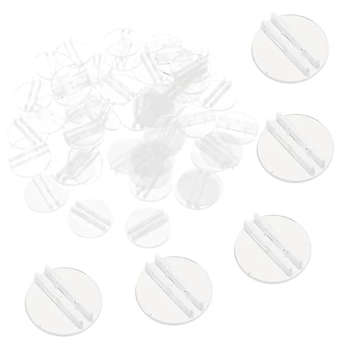 ORFOFE 100 Stück Kartenhalter Kunststoff Transparent Stabiler Tischkartenhalter Für Visitenkarten Spielkarten Büro Und Party Zubehör von ORFOFE