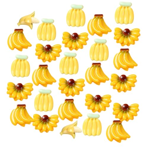 ORFOFE 100 Stück Künstliche Mini Bananen Deko Realistische Simulation für Küche Party Fotografie Requisiten Lebensechte Obst Ornamente Vielseitig Einsetzbar von ORFOFE