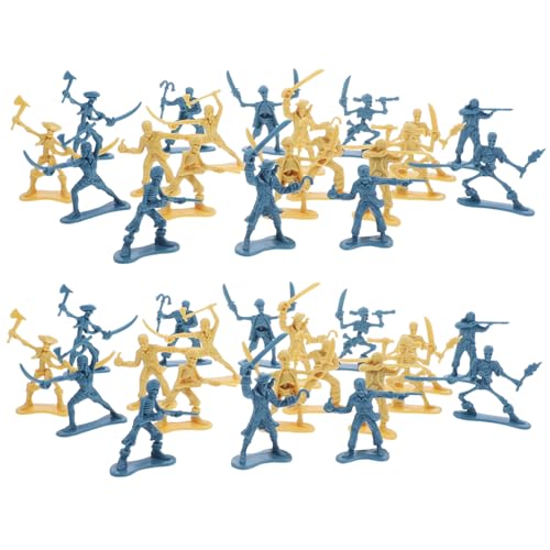 ORFOFE 100 Stück Mini Piraten Soldaten Figuren Robuste Kunststoffmodelle für Rollenspiele Piraten Themen Party Zubehör für DIY Miniatur Landschaften von ORFOFE