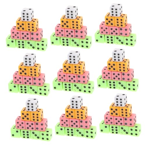 ORFOFE 100 Stück Mini Würfel Set Kleine Bunte Kunststoff Würfel mit Quadratischen Ecken Sechsseitige Spielwürfel Vielseitig für Brettspiele Party und Lernspiele von ORFOFE