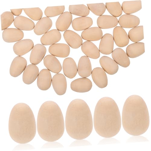 ORFOFE 100 Stück Ostern Holz Eier DIY Dekorative Simulation Eier für Osterfeiern Bastelprojekte und Kreative Aktivitäten Unbemalt Vielseitig Einsetzbar ORFOFE 100 Stück Ostern Holz Eier DIY Dekorative Simulation Eier für Osterfeiern Bastelprojekte und Kreative Aktivitäten Unbemalt Vielseitig Einsetzbar von ORFOFE