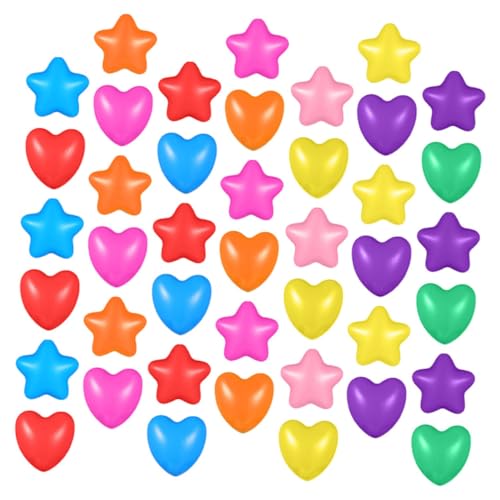 ORFOFE 100 Stück Teiliges Bunte Kunststoff Bälle für Bällebad Stern und Herzform Robust für Spielzelte Indoor Spielbereiche Pools und Partydekoration ORFOFE 100 Stück Teiliges Bunte Kunststoff Bälle für Bällebad Stern und Herzform Robust für Spielzelte Indoor Spielbereiche Pools und Partydekoration von ORFOFE